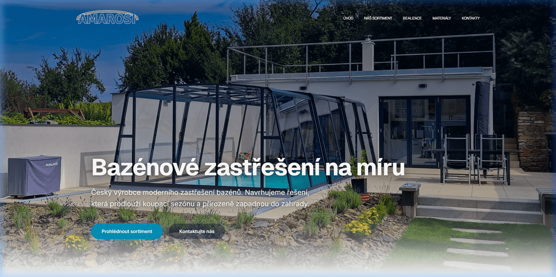 Nový web Amarosi — homepage