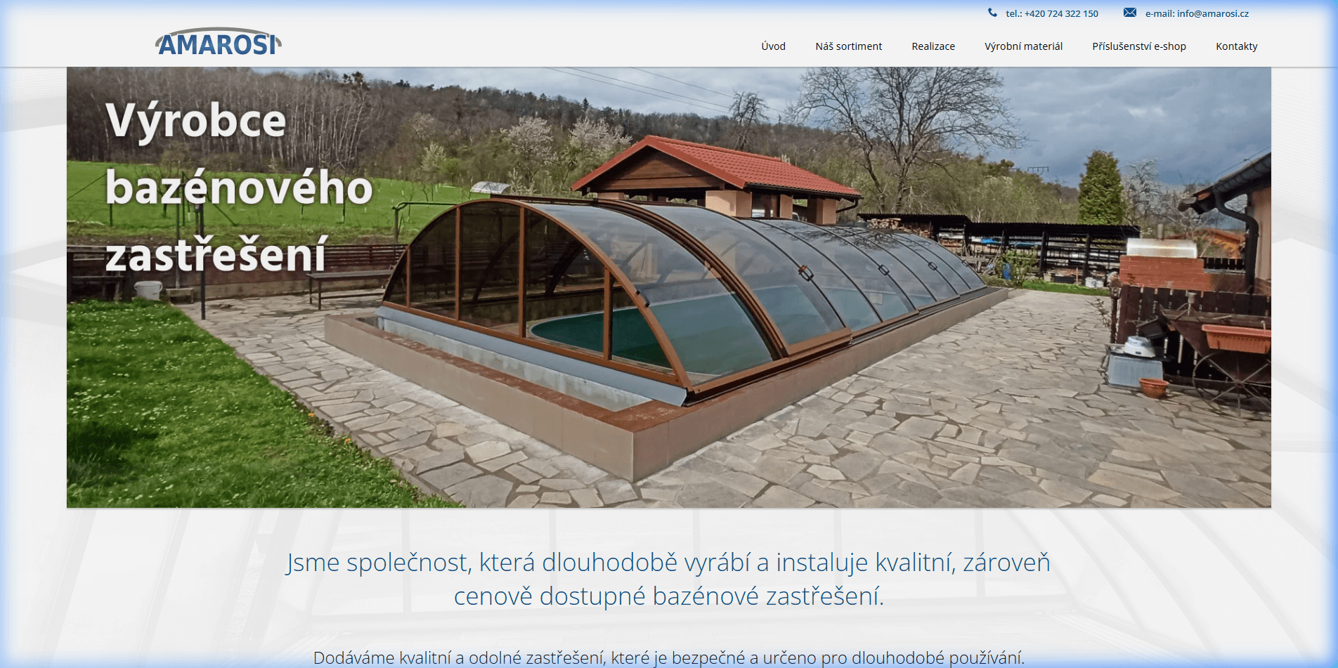 Starý web Amarosi — homepage