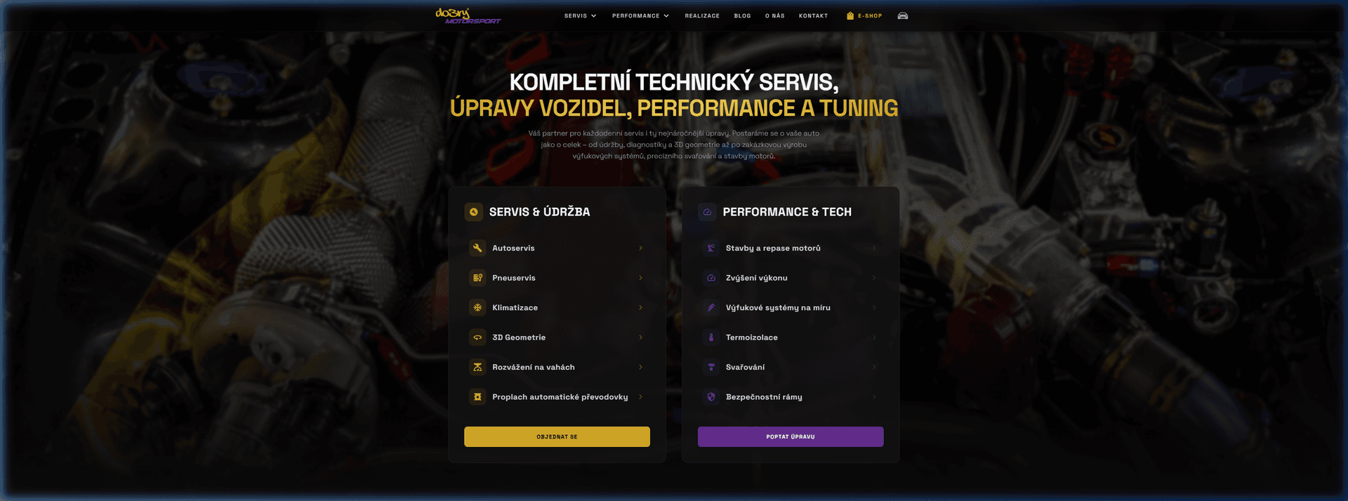 Nový web do3ry — homepage