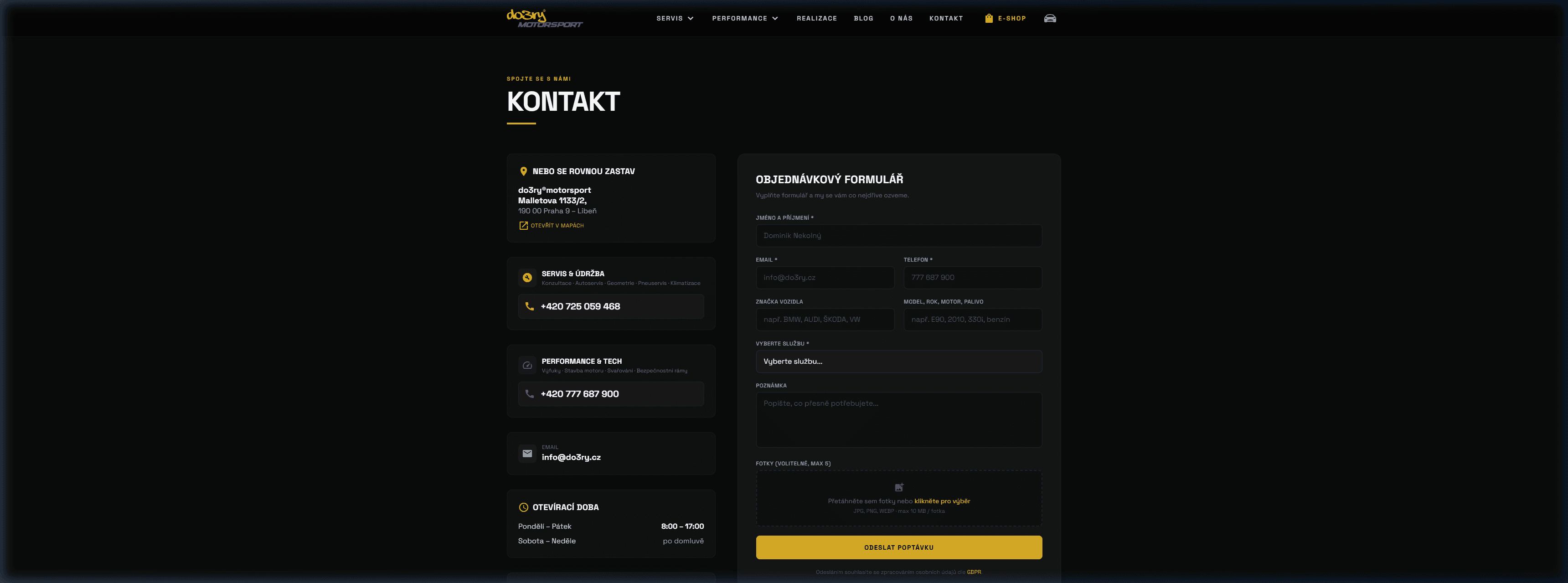 Nový web — profesionální dvousloupcový layout